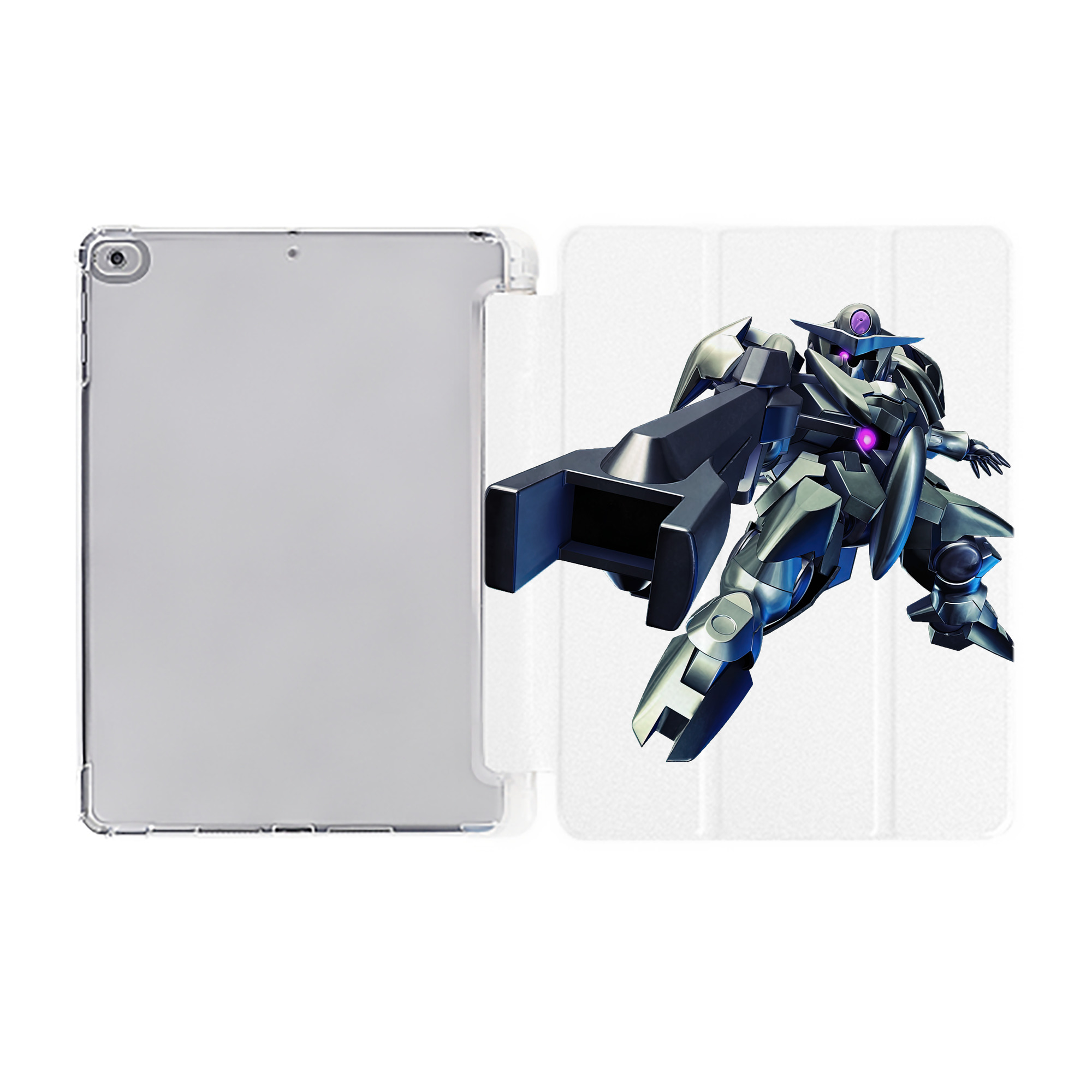 （画像用） 機動戦士ガンダム Mobile Suit Gundam IPad ケース ペン収納付き 三つ折りスタンド PUレザー×シリコン 対応機種9.5/10.5/10.9インチ